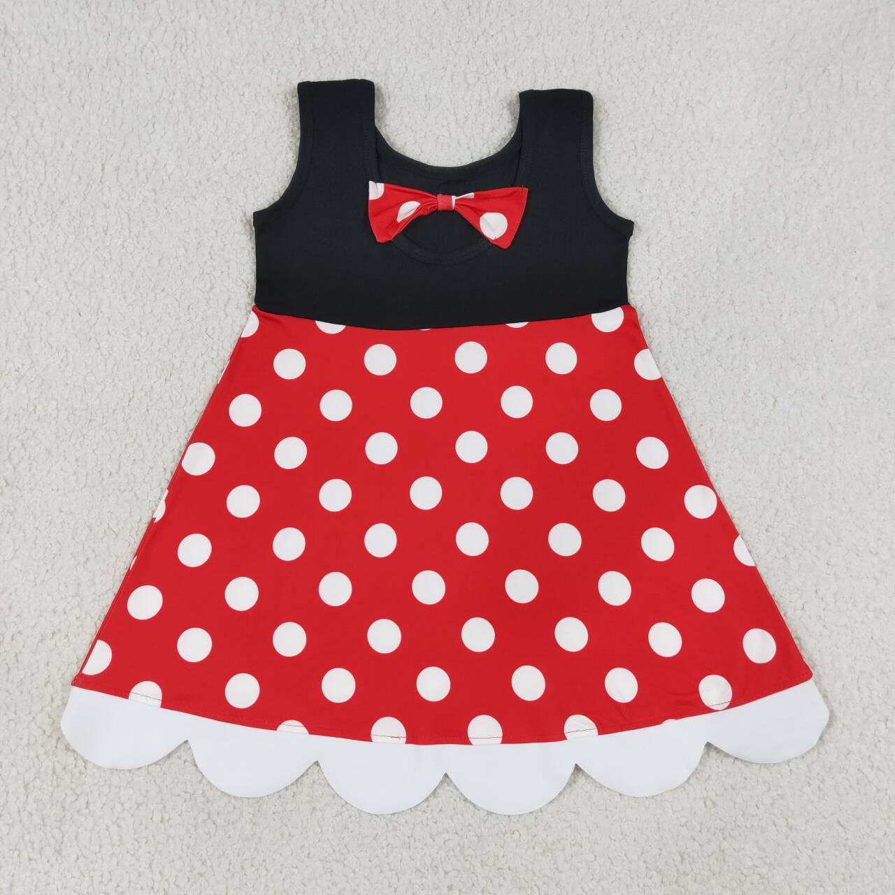 Baby girls red polka princess dress
