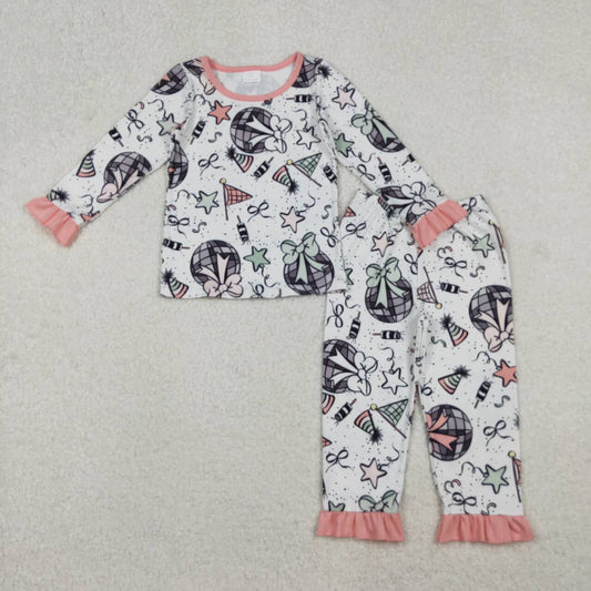 Happy New Year kids girls matching pajama set