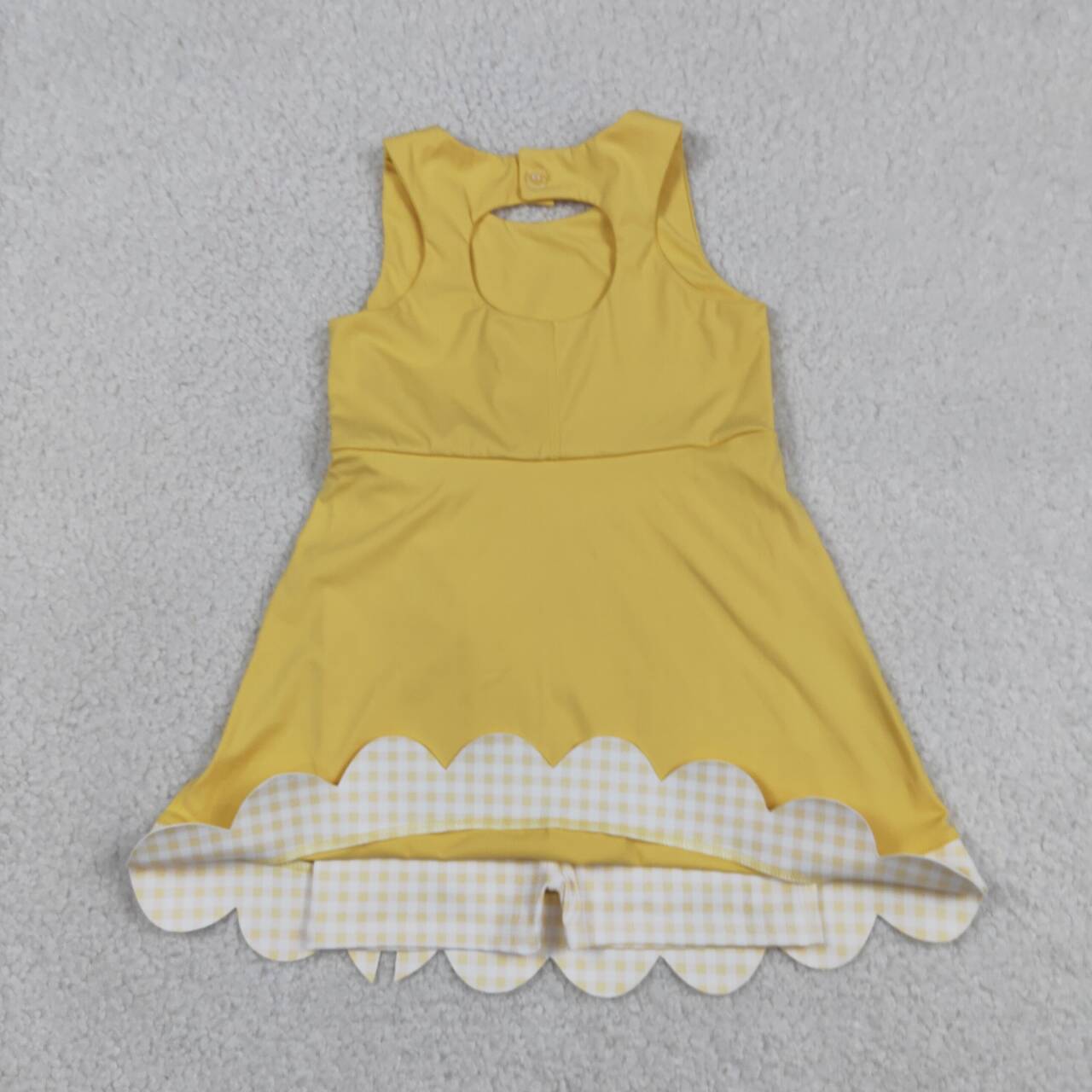 Yellow bow baby girls summer yoga dress