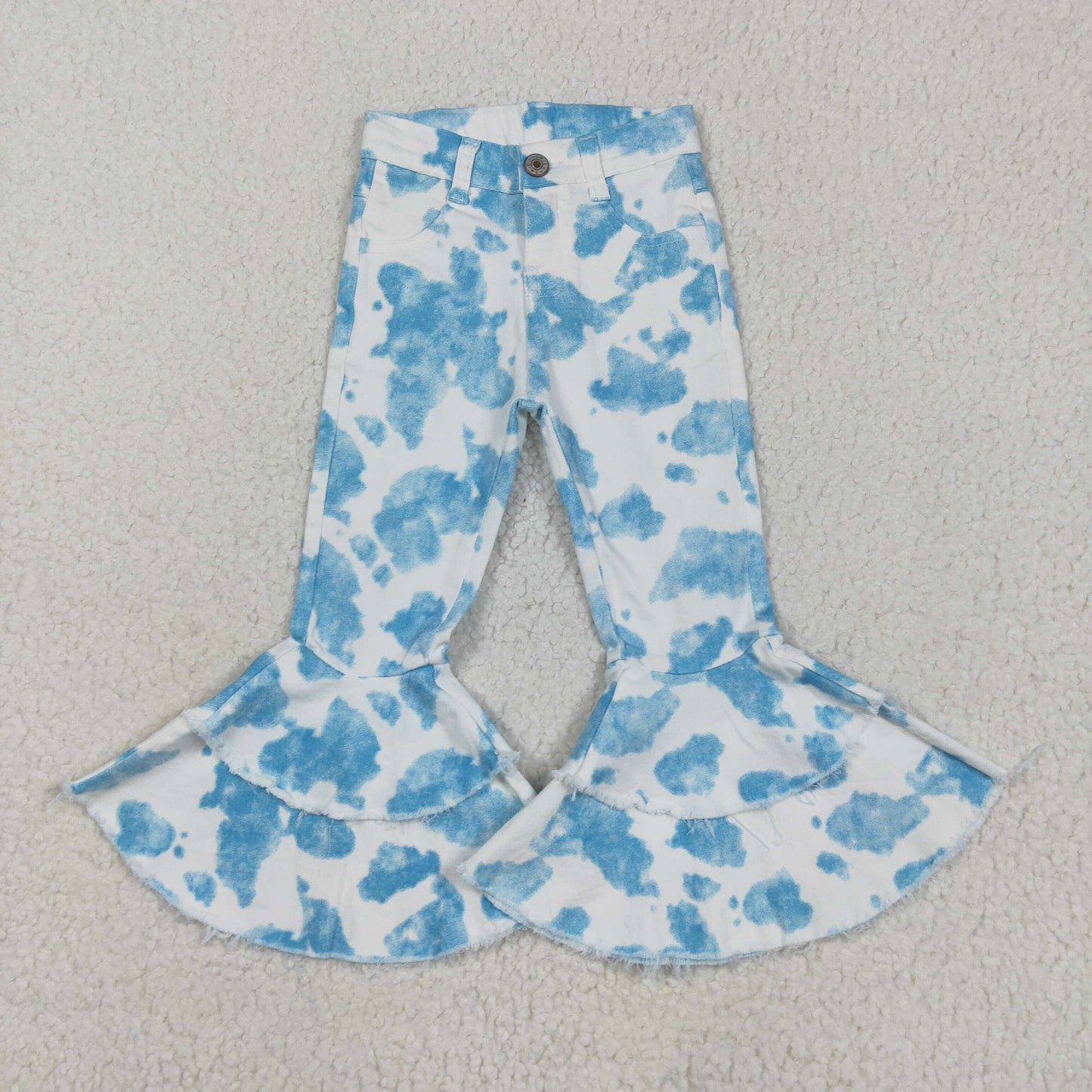 baby girls blue cowhide jeans bell bottoms