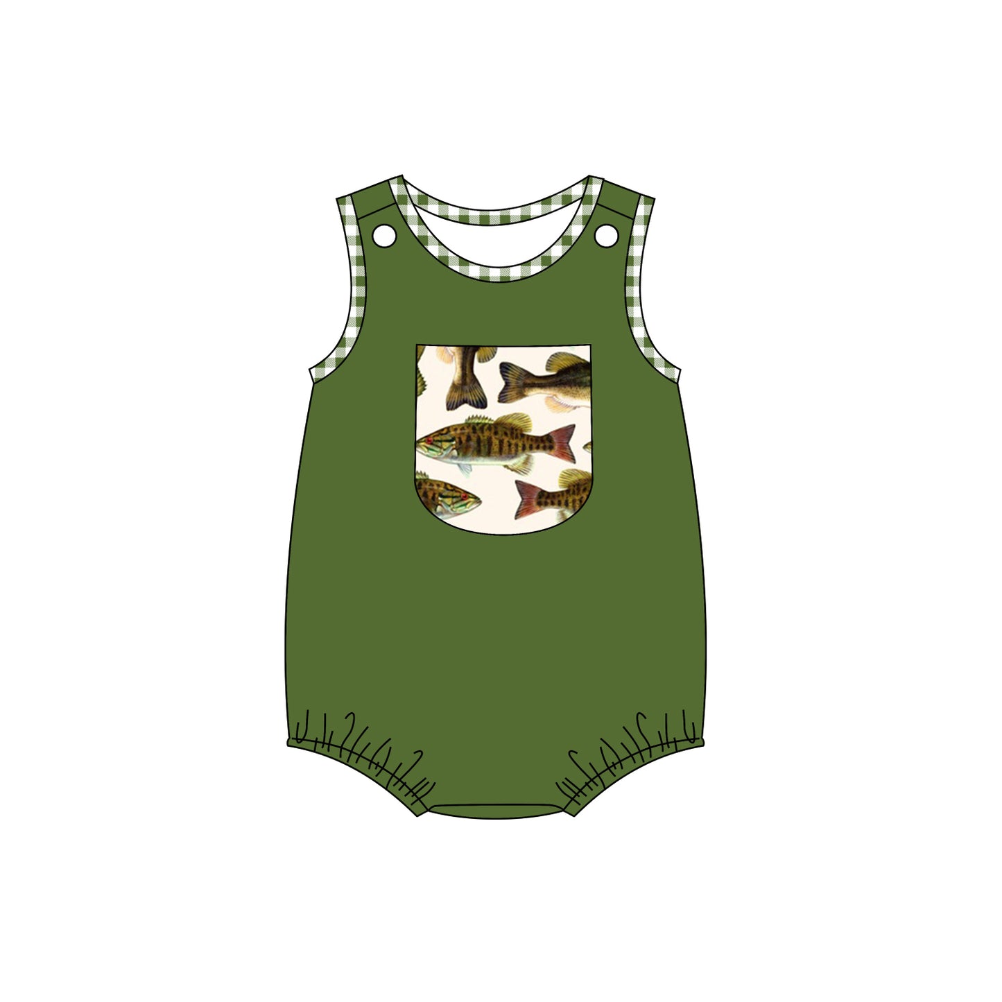 toddle baby boy fish romper