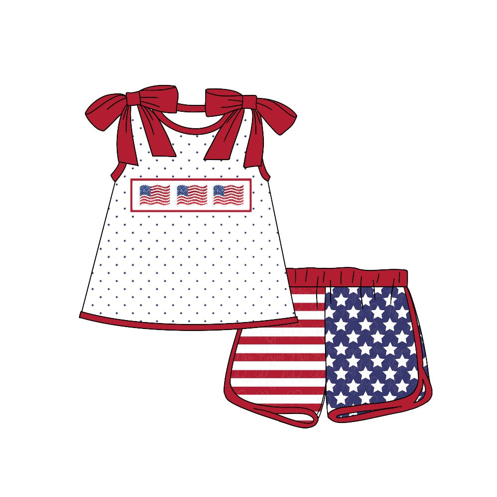 American flag july 4th girl outfit