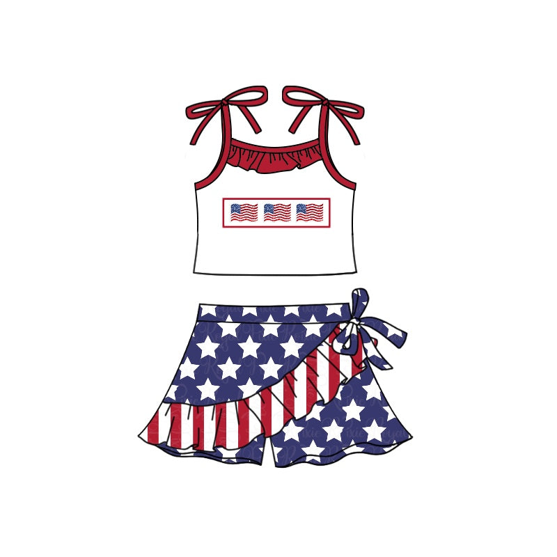 American flag july 4th girl outfit