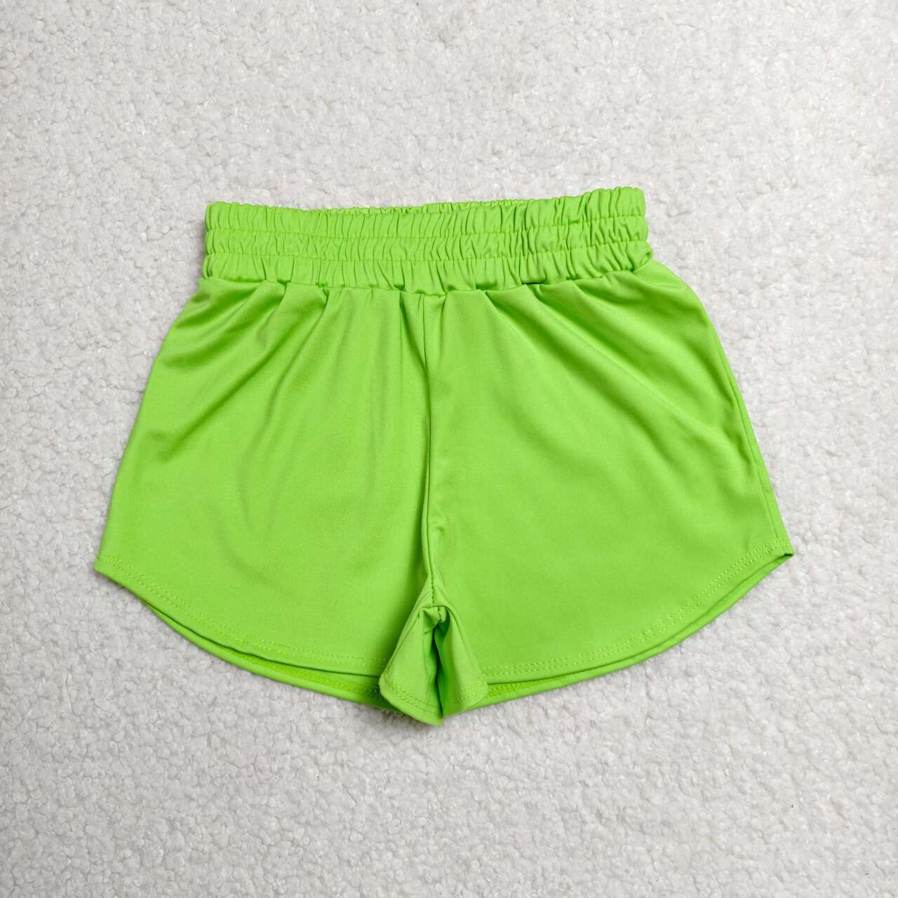 Toddle baby girls lime green color summer yoga shorts