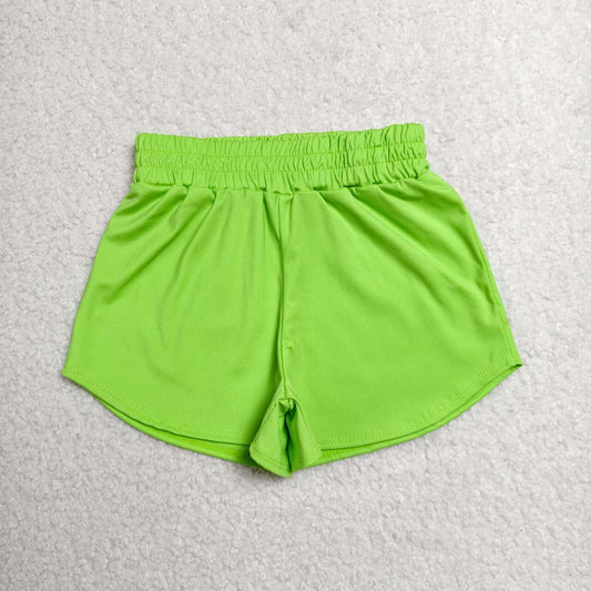 Toddle baby girls lime green color summer yoga shorts