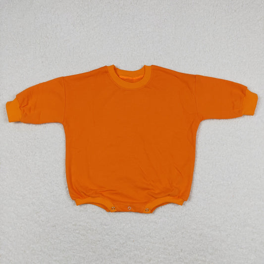orange long sleeve sweater romper