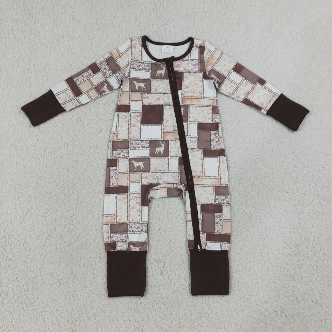 Toddle baby boy long sleeve deer duck design romper