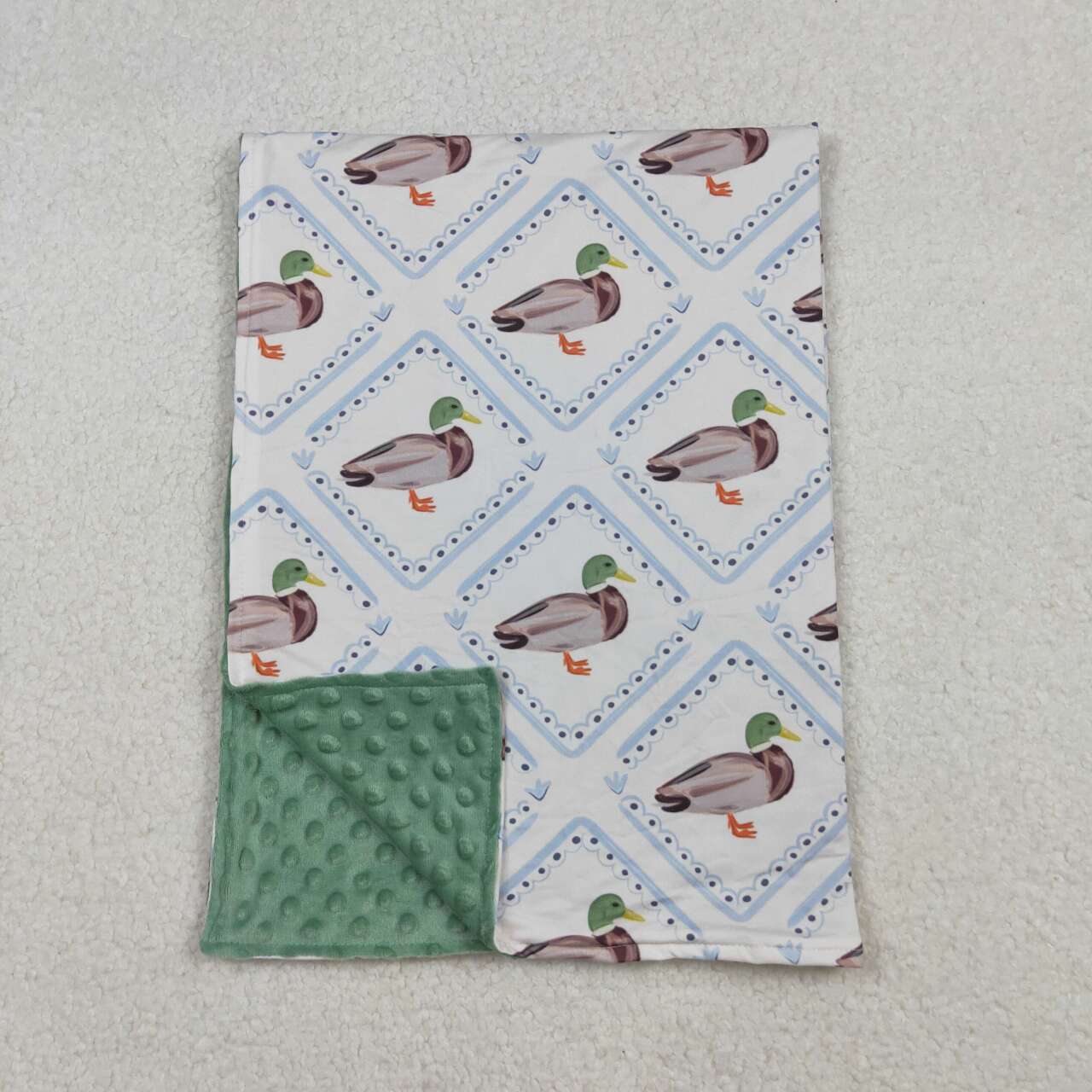 toddle kids duck print soft blanket