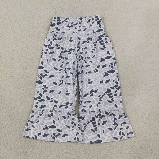 Girls light grey yoga flare pants