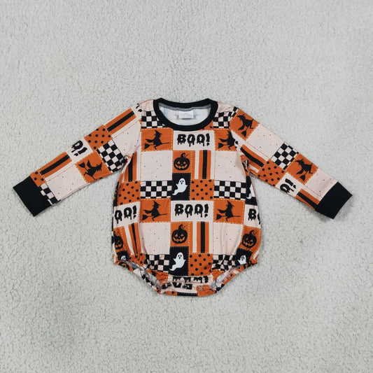 Toddle baby long sleeve halloween boo romper
