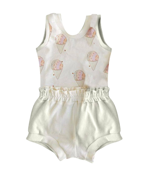 infant baby girls summer beach bummies  set preorder