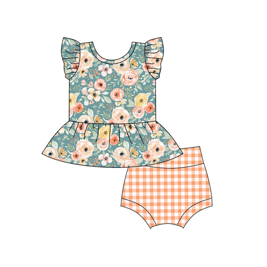 little girls floral bummies set preorder