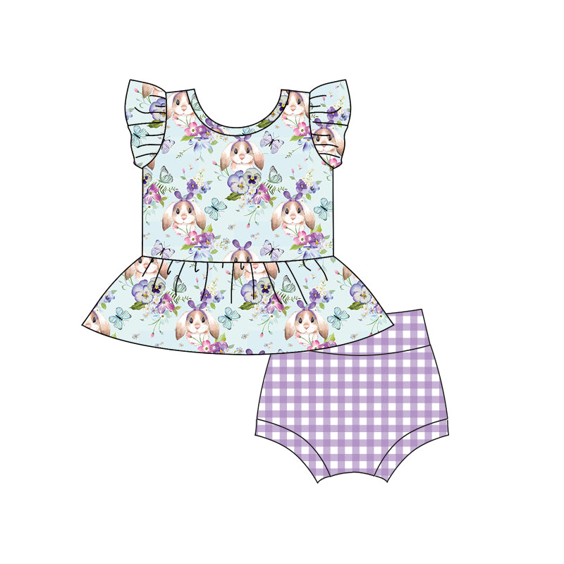 toddle girls easter floral bummies set preorder