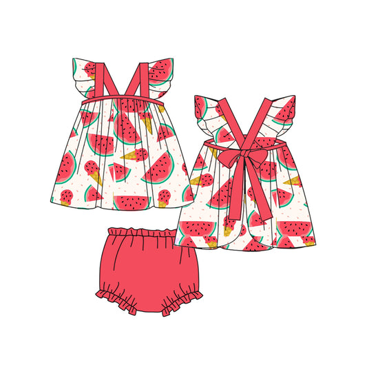toddle girls watermelon bummmies set preorder