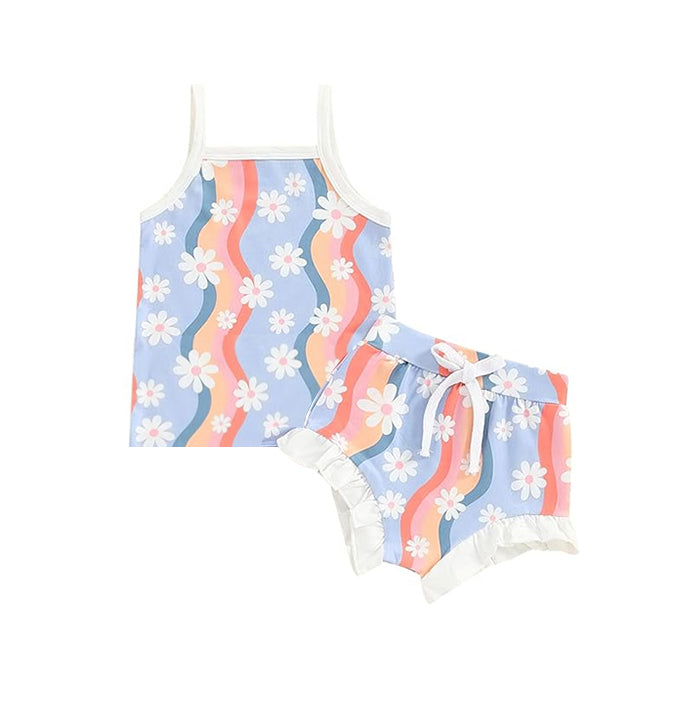 wholesale girls floral summer bummies set preorder
