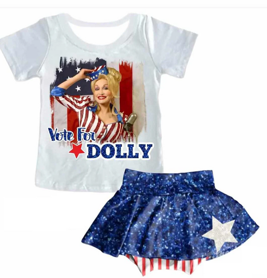 toddle baby girls july 4th singer bummies set preorder