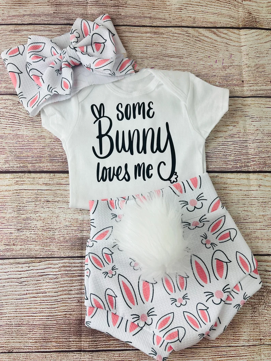 Easter bunnybaby girls bummies outfit preorder
