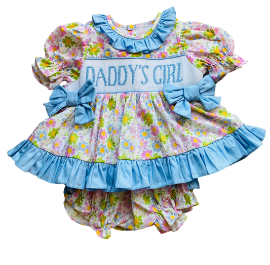 Daddys girl summer floral bummies outfit preorder