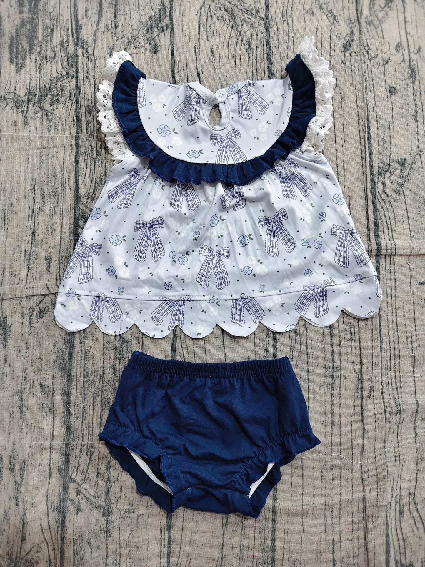 Daddys girl design girls summer smocked bummies outfit preorder