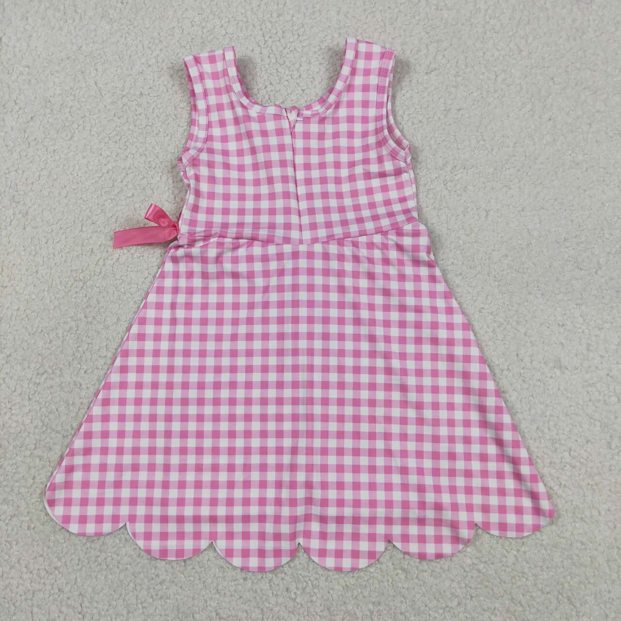 Toddle girls pink plaid design yoga dress