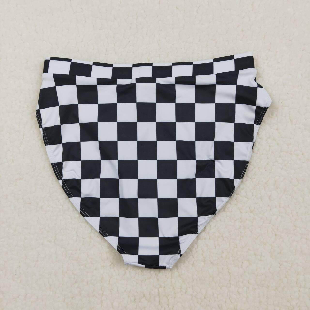 USA SHOP Adult women black checkered swim shorts