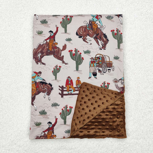 cowboy western fleece blankets