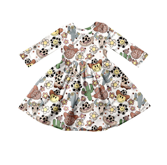 western cactus milk silk dress preorder