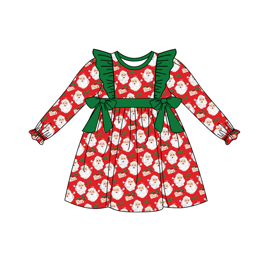 Christmas santa claus long sleeve dress preorder