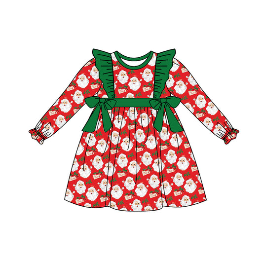 Christmas santa claus long sleeve dress preorder