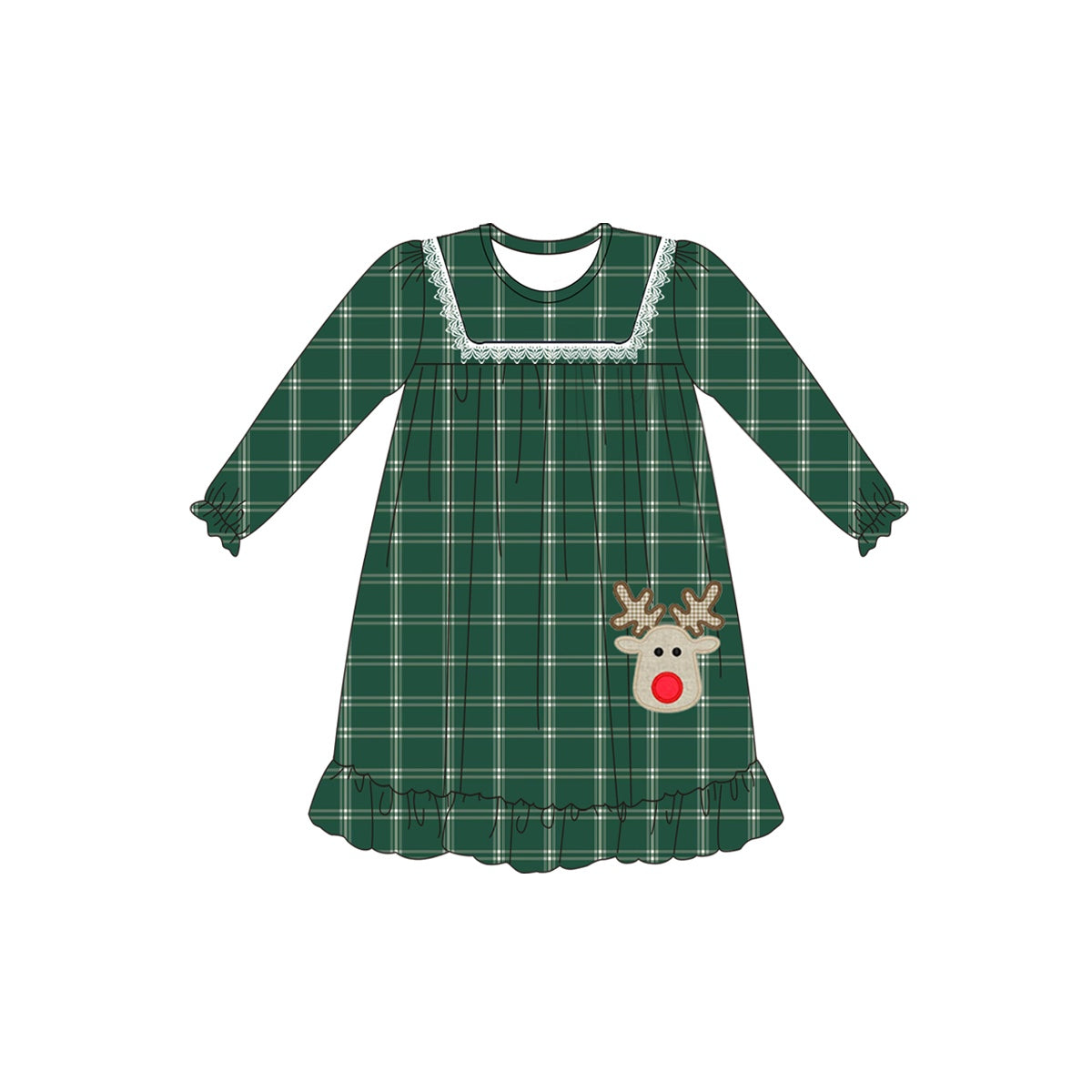 Adult wholesale christmas reindeer milk silk dress preorder