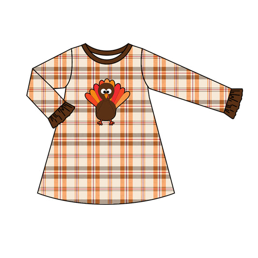 toddle baby girls wholesale thanksgiving turkey dress preorder