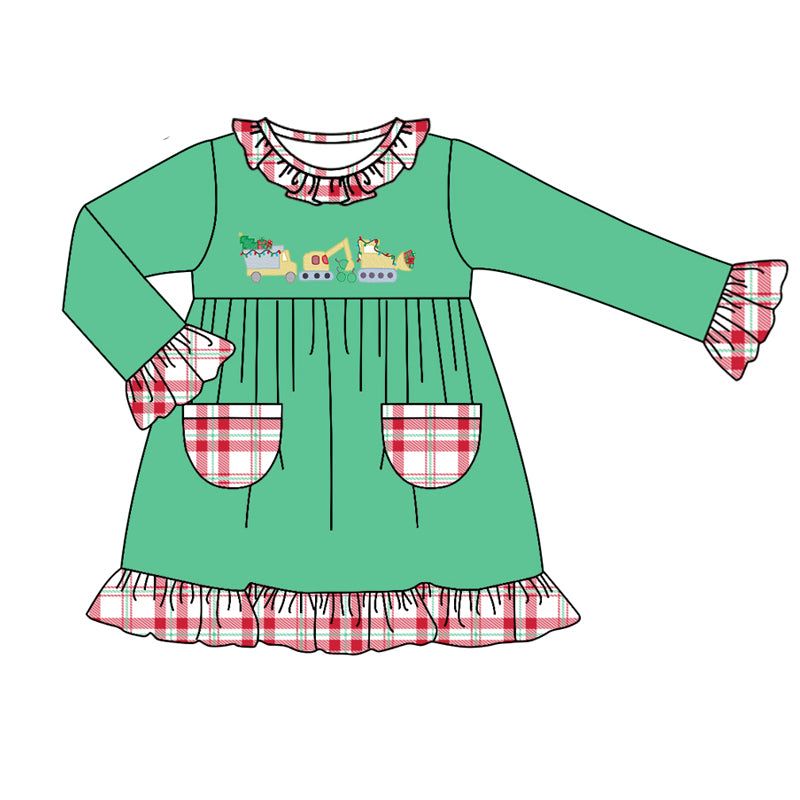 toddle baby girl christmas construction dress preorder