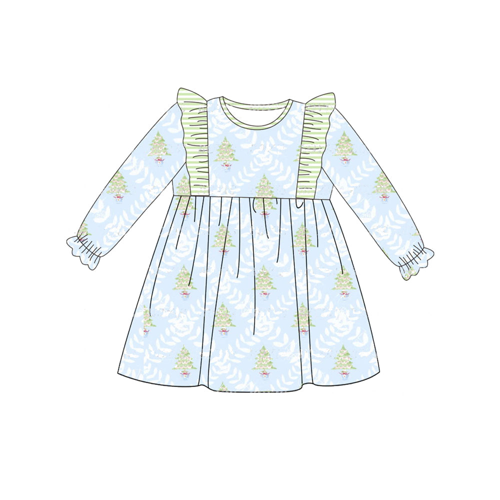 infant toddle girls christmas tree winter dress preorder