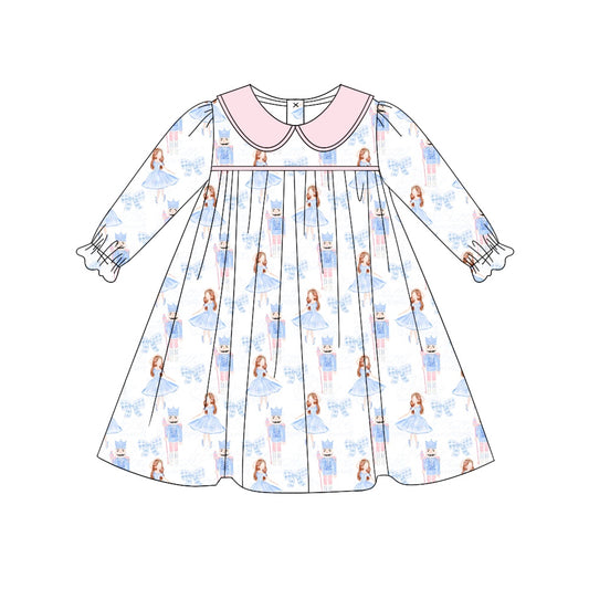 baby girl Christmas soldier long sleeve gown dress preorder