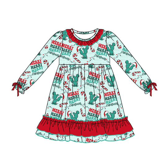 Cowgirl Merry Christmas long sleeve dress preorder
