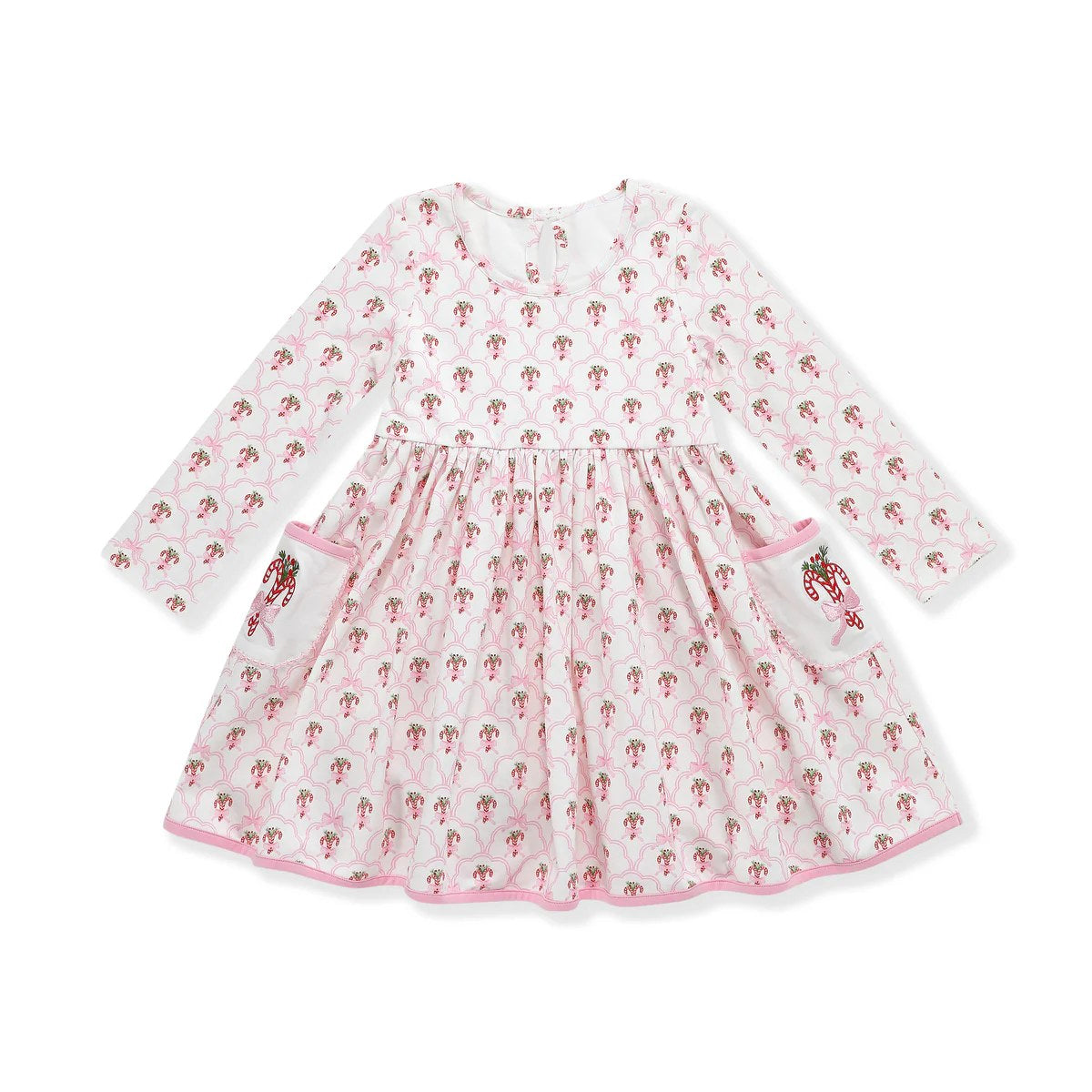 Christmas candy cane long sleeve dress preorder