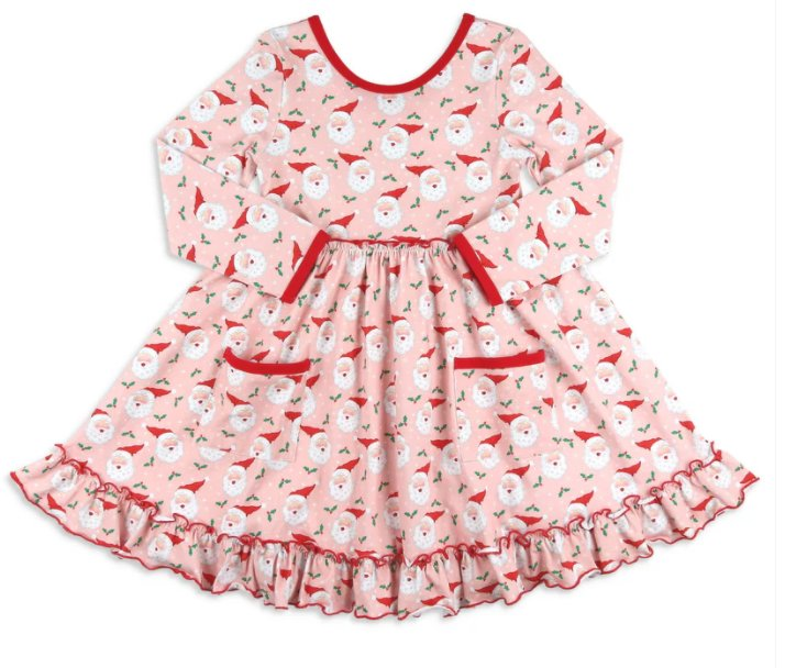 Wholesale toddle baby Christmas Santa Claus design dress preorder