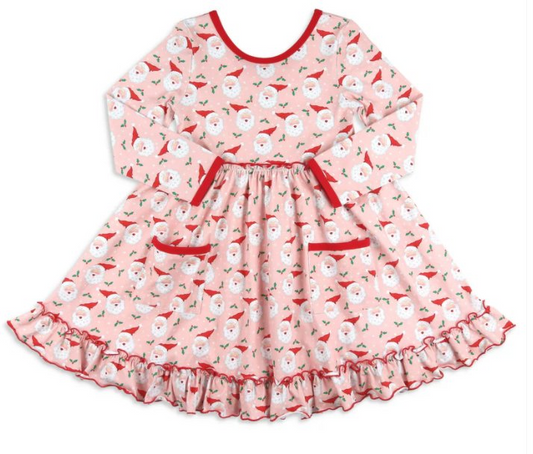 Wholesale toddle baby Christmas Santa Claus design dress preorder