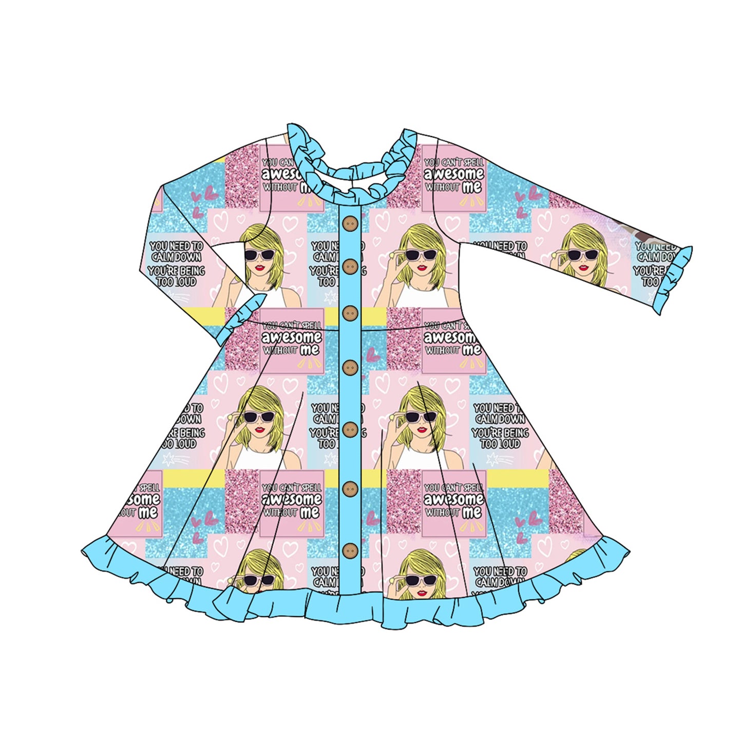 Country music singer long sleeve dress preorder