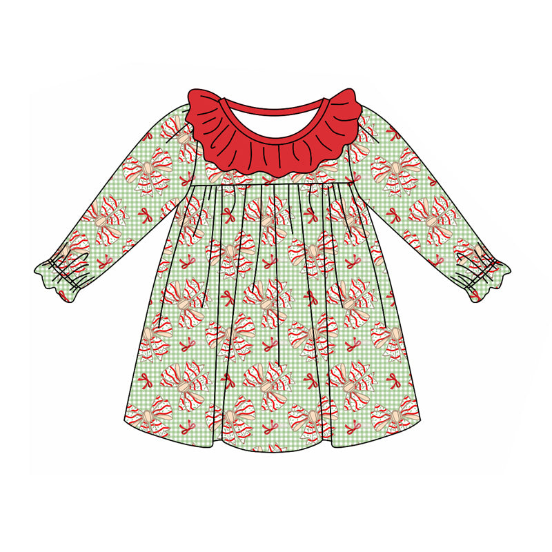 Wholesale price Christmas cake tree bow winter dress preorder