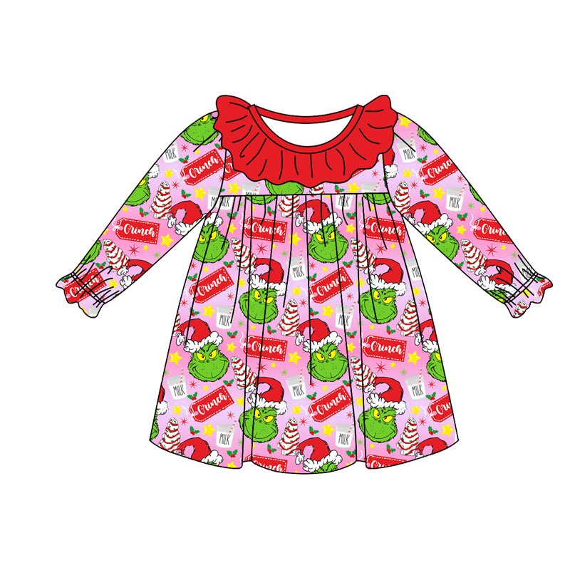 Wholesale price Christmas green face winter dress preorder