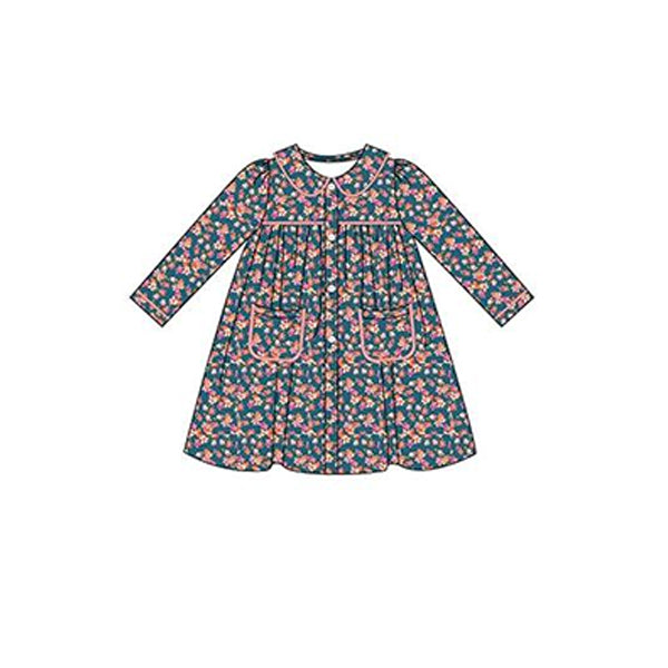 Toddle baby girls floral design long sleeve dress preorder