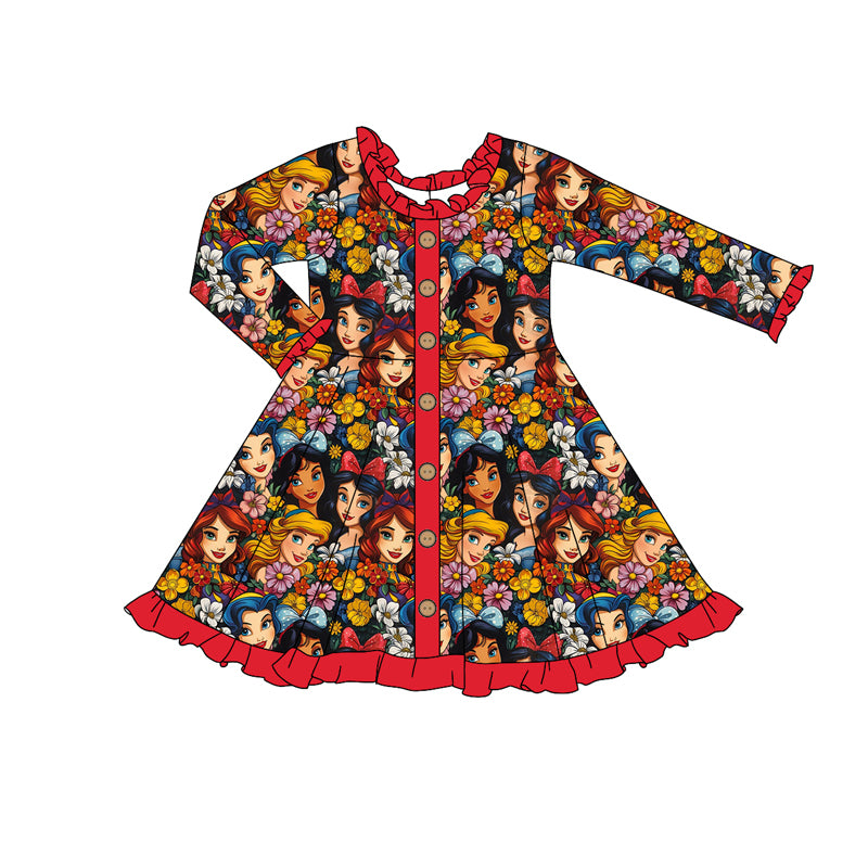 Infant baby girls long sleeve princess dress preorder