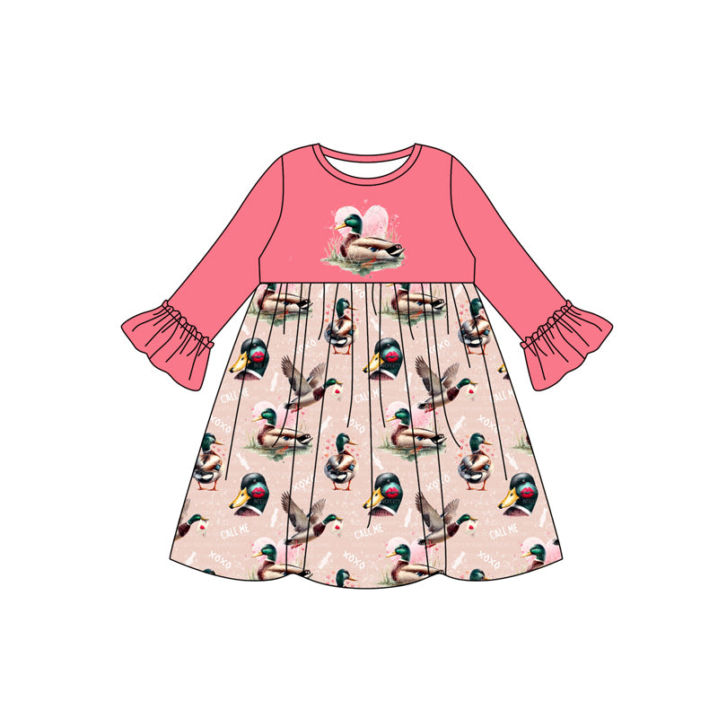 Valentines day mallard duck girls dress preorder