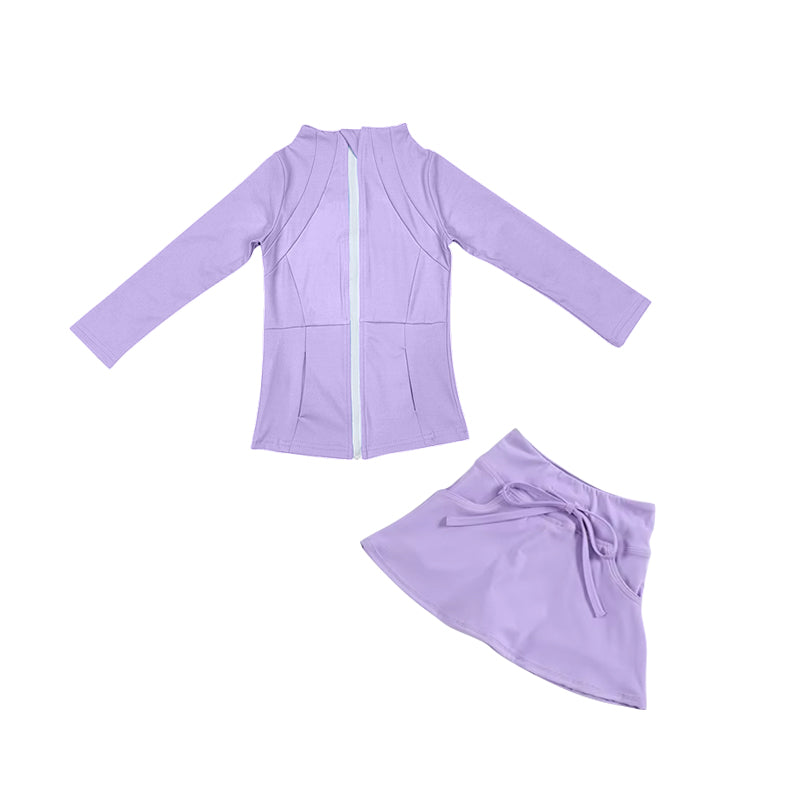 baby girls lavender two pieces active wear athletic sports clothes preorder