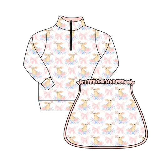 Baby girl pink bow Easter holiday summer outfit preorder