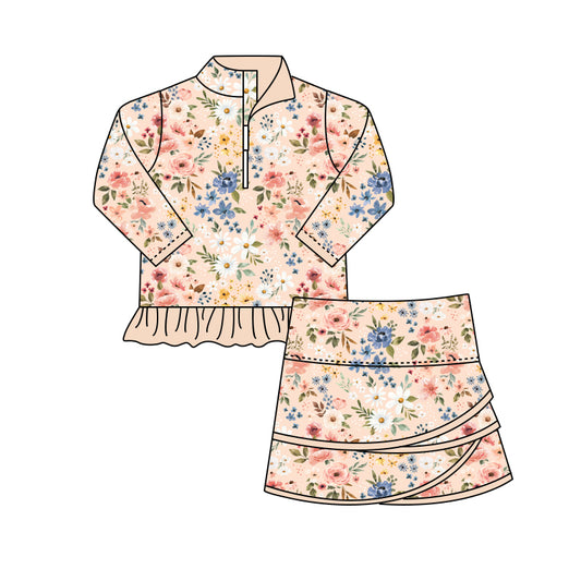 Baby girl pink floral summer outfit preorder