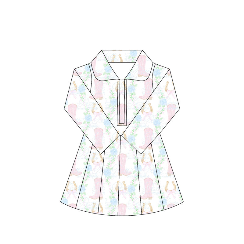 Baby girls western boots floral active wear athletic yoga  dress preorder