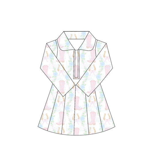 Baby girls western boots floral active wear athletic yoga  dress preorder