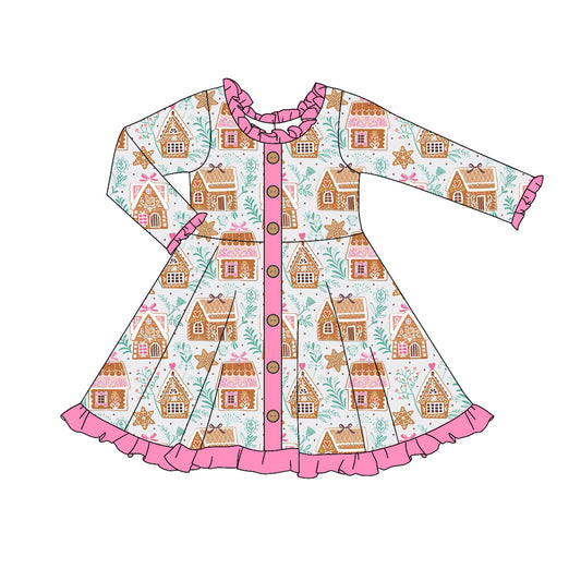 Christmas candy house toddle girls dress preorder